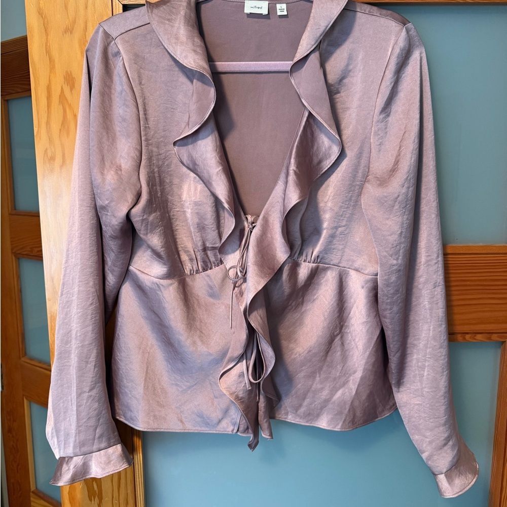 Lavender Ruffle Blouse